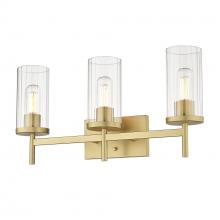  7011-BA3 BCB-CLR - Winslett BCB 3-Light Bath Vanity in Brushed Champagne Bronze with Clear Glass Shade